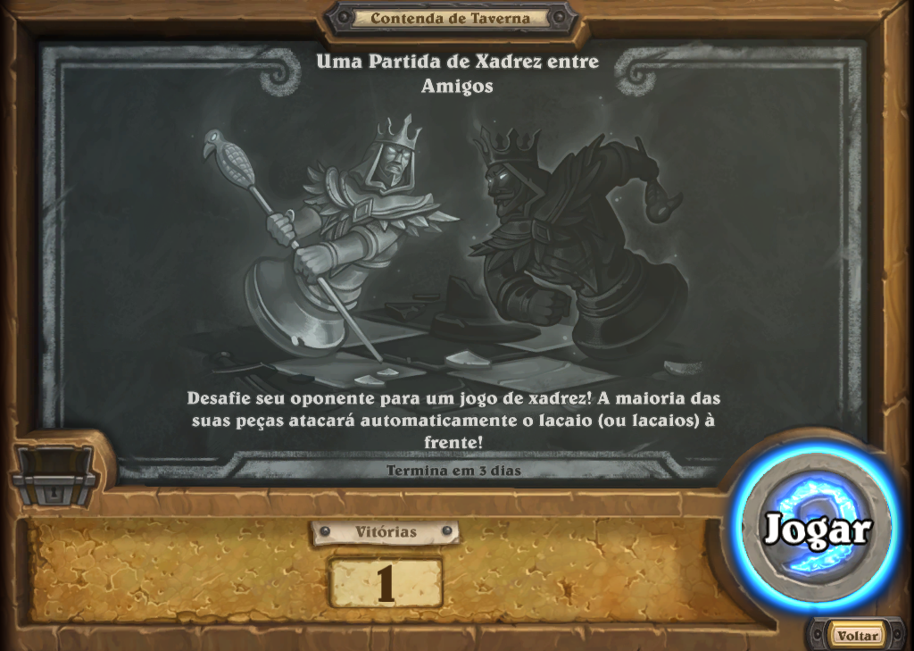 Cristal de Mana  Hearthstone Brasil ~ Contenda da Taverna: Uma Partida de  Xadrez entre Amigos