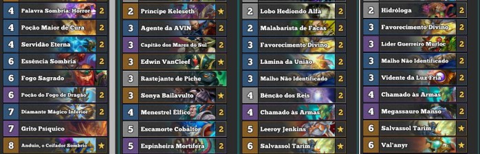 [Kobolds] Listas de bruxo, mago, paladino, druid, sacerdote e ladino